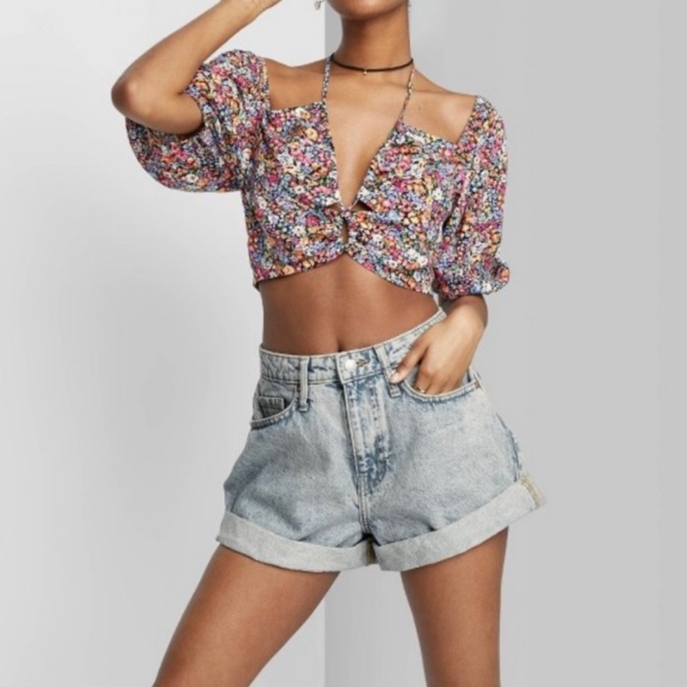 Wild Fable highest rise Mom shorts denim cuffed size 8/29